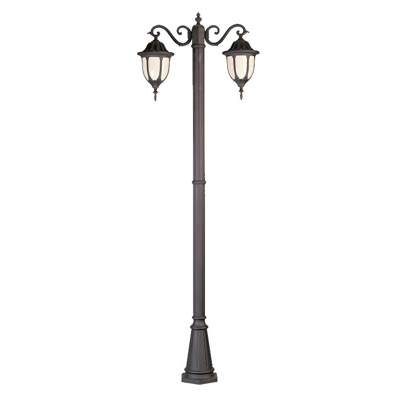 Rothschild 2 Outdoor Lantern Lamp Post in Black