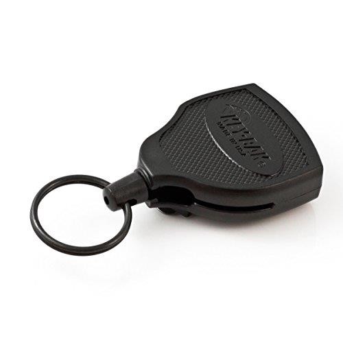 Key-Bak Mini-Bak Retractable Reel with 36-Inch Nylon Cord, Swivel Bulldog Clip and Vinyl ID Strap (Emoji - Pile of Poo, Black)