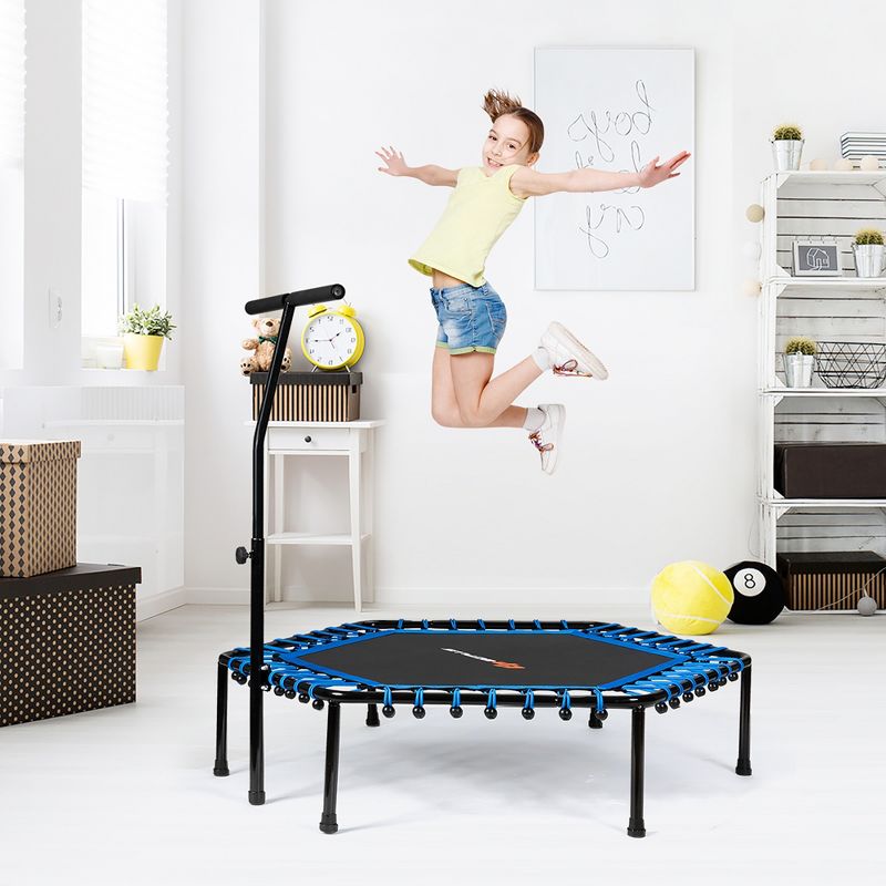 Costway 14 Ft Multicolored Trampoline Recreational Exercise w/ Safety Net Ladder