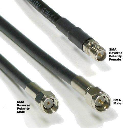 Ultra Low Loss LMR-400 WiFi Wireless 50 Ft Antenna Extension Cable. RPSMA Female & RP-SMA Male connectors U.S.A. Made