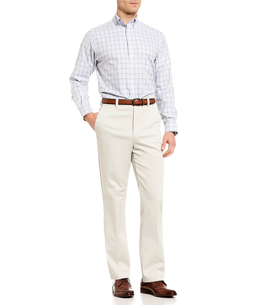 Roundtree & Yorke TotalFLEX Classic Fit Flat Front CoreComfort Waistband Easy Care Pants