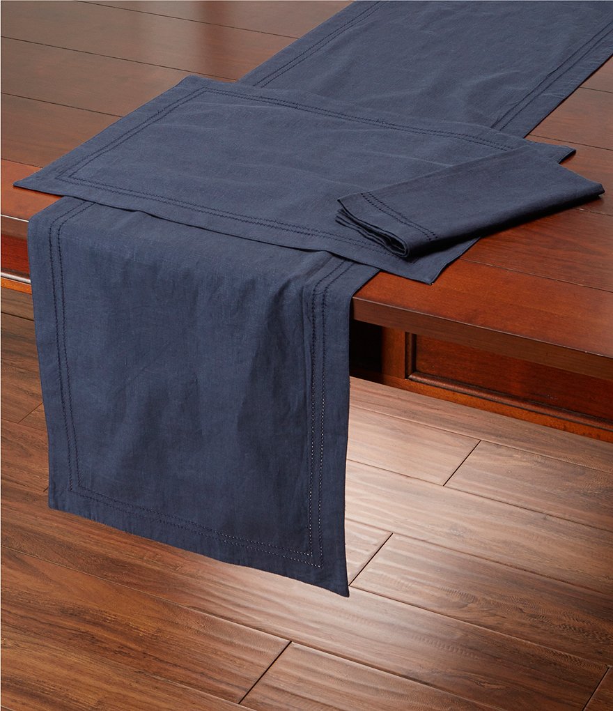 Southern Living Double-Hem-Stitched Linen Table Runner
