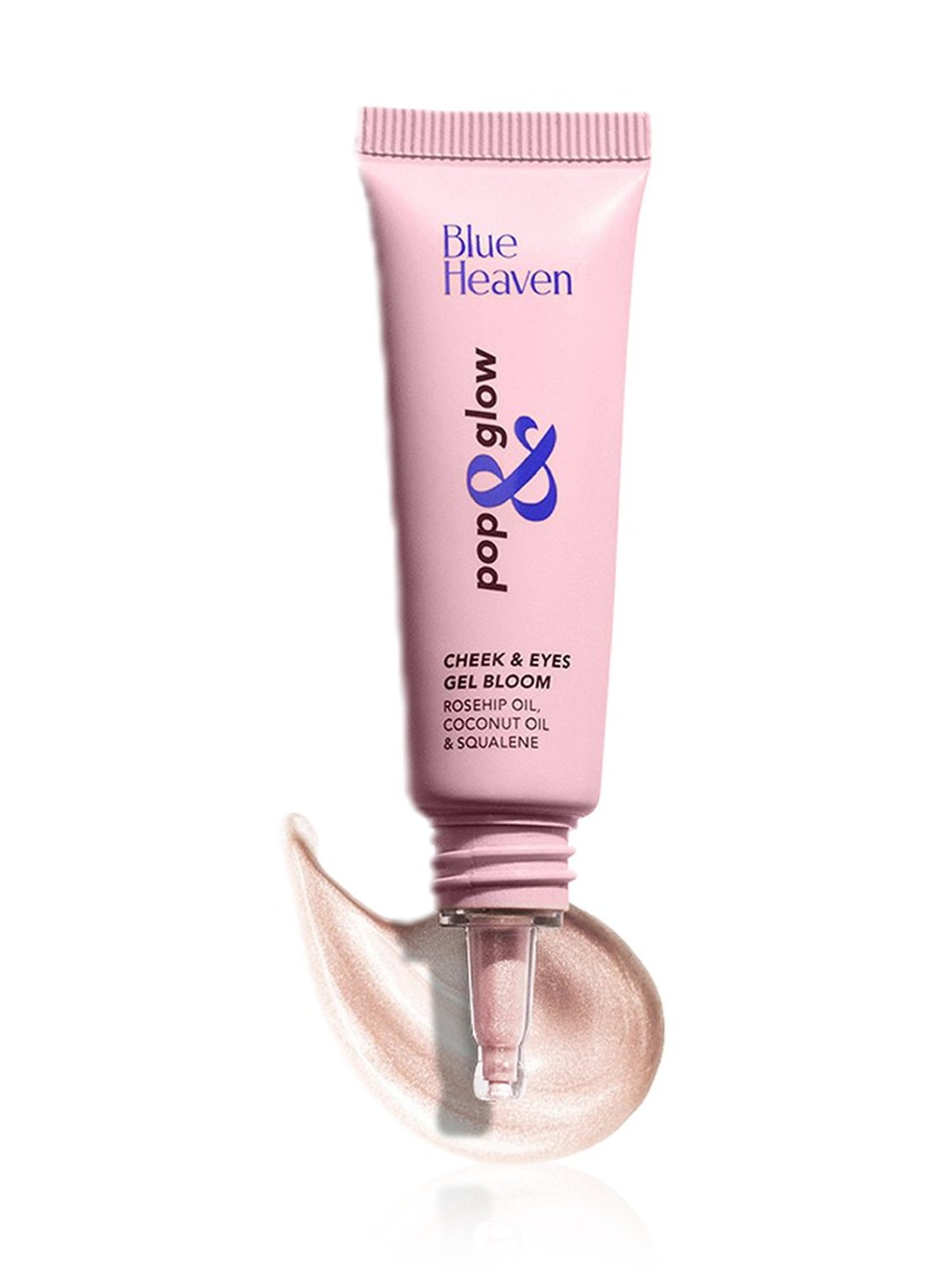 Blue Heaven Pop & Glow Cheek & Eyes Gel Bloom Highlighter Silver Pink - 12 ml