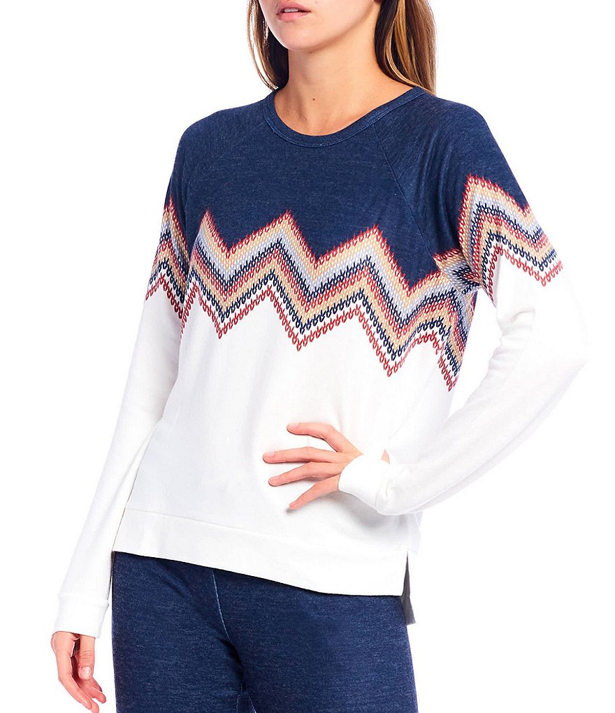 PJ Salvage Let's Get Toasty Fair-Isle Printed Knit Sleep Top