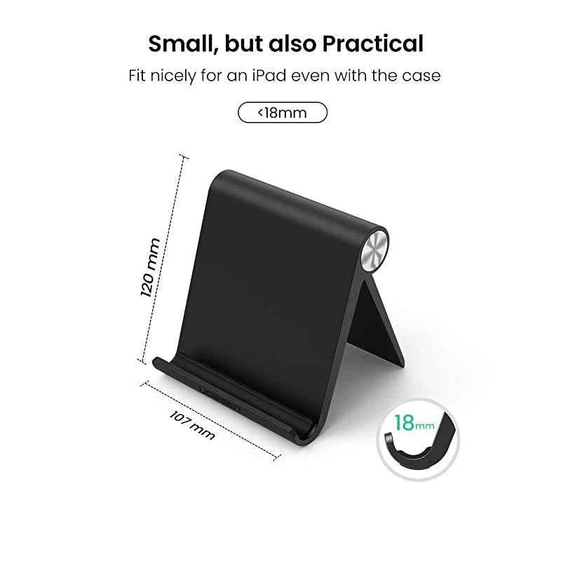 Tablet Stand Holder Adjustable Compatible for iPad 10.2 2019 iPad Pro 11 Inch 2020 iPad 9.7 2018 iPad Mini 5 4 3 2 iPad Air Nintendo Switch iPhone 12 Pro Max 11 XS XR X 8 Plus 7 6 Black