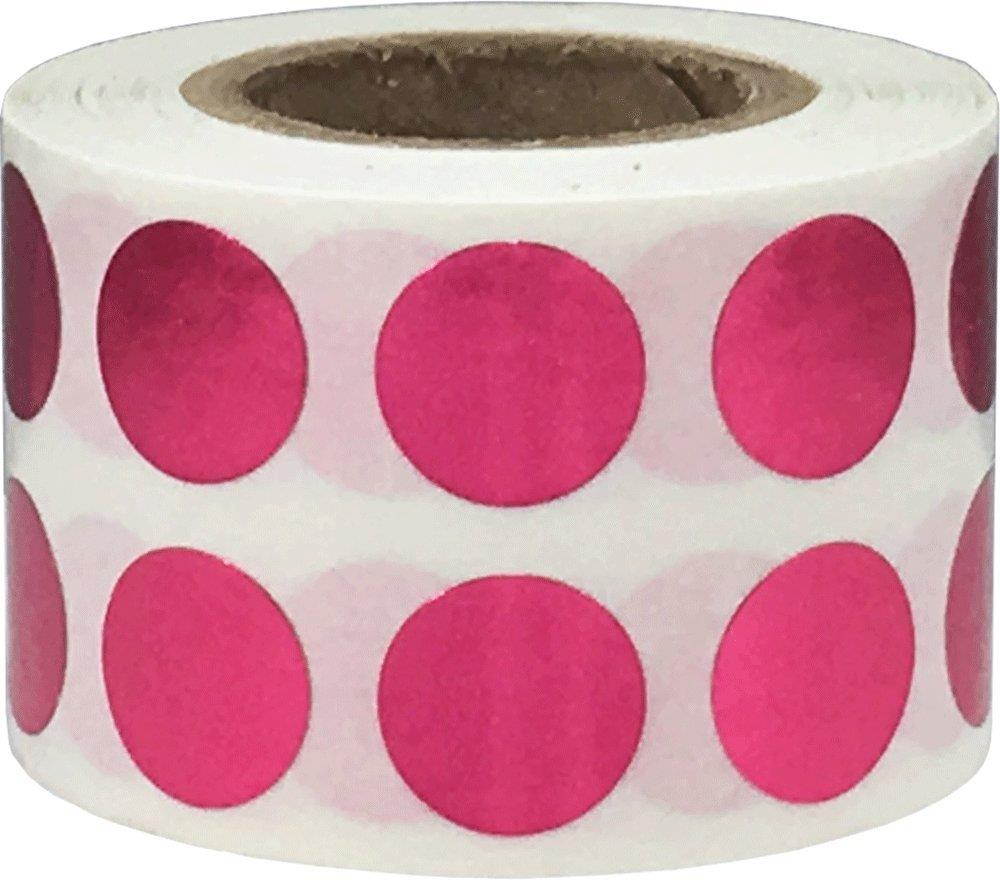 Metallic Rose Circle Dot Stickers, 1/2 Inch Round, 1000 Labels on a Roll
