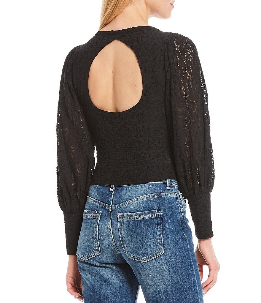 Free People Tea Time Long Puff Sleeve Top