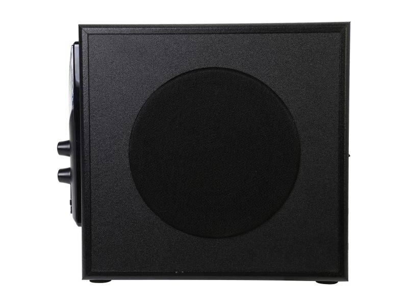 GOgroove BassPULSE Computer Speaker System with Blue LED Glow Lights & Powered Subwoofer - Works with PC, Apple MAC, ASUS, Acer, Alienware, CybertronPC, Dell, HP & More Computers