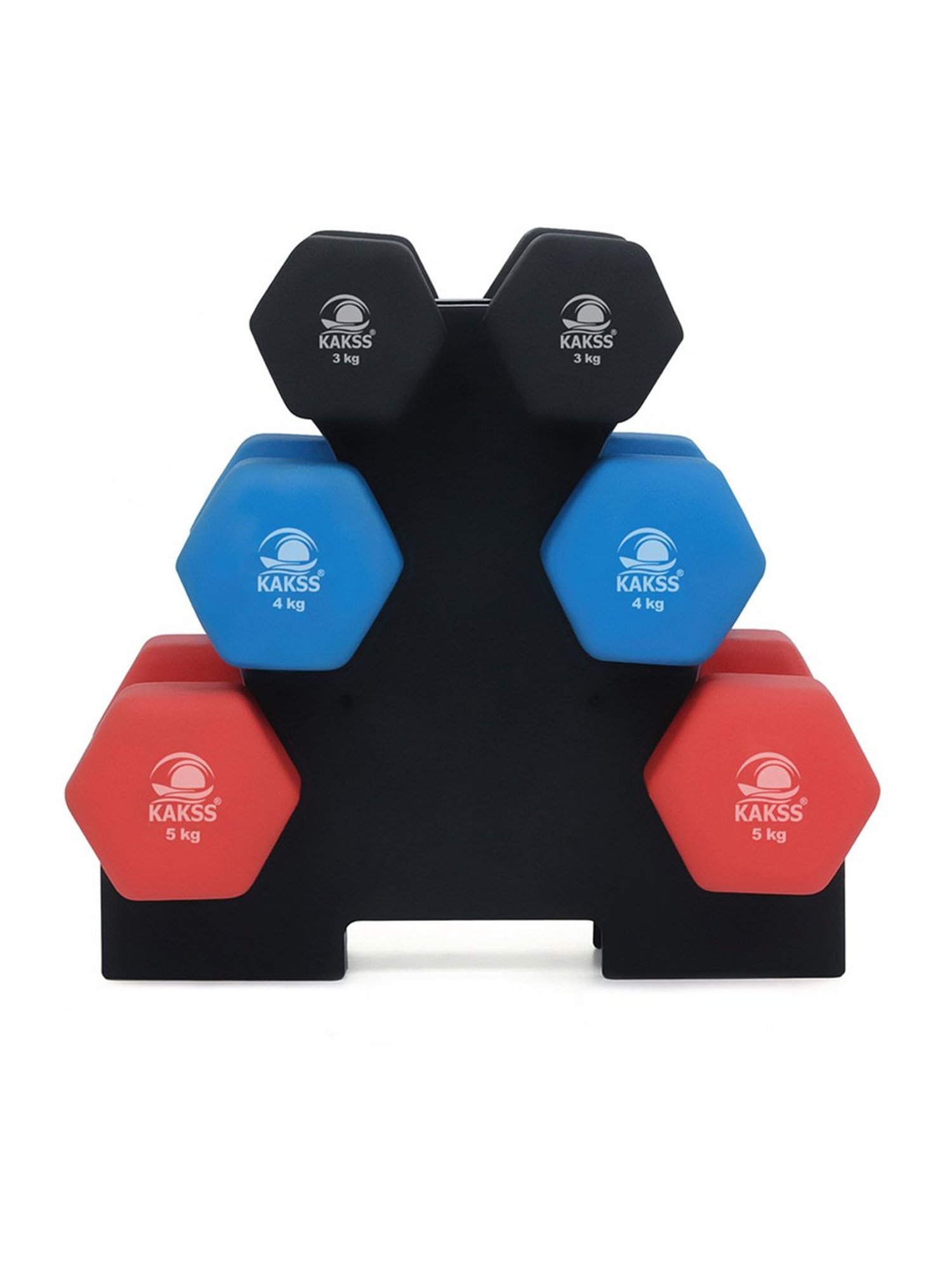 KAKSS Cast Iron NEOPRENE Coated Dumbbells (Multicolor) Size - 24KG