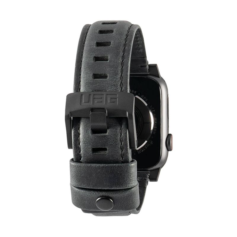Urban Armor Gear (UAG) Apple Watch 42/44mm (Series 6/5/4 & Watch SE) Leather Strap - Black