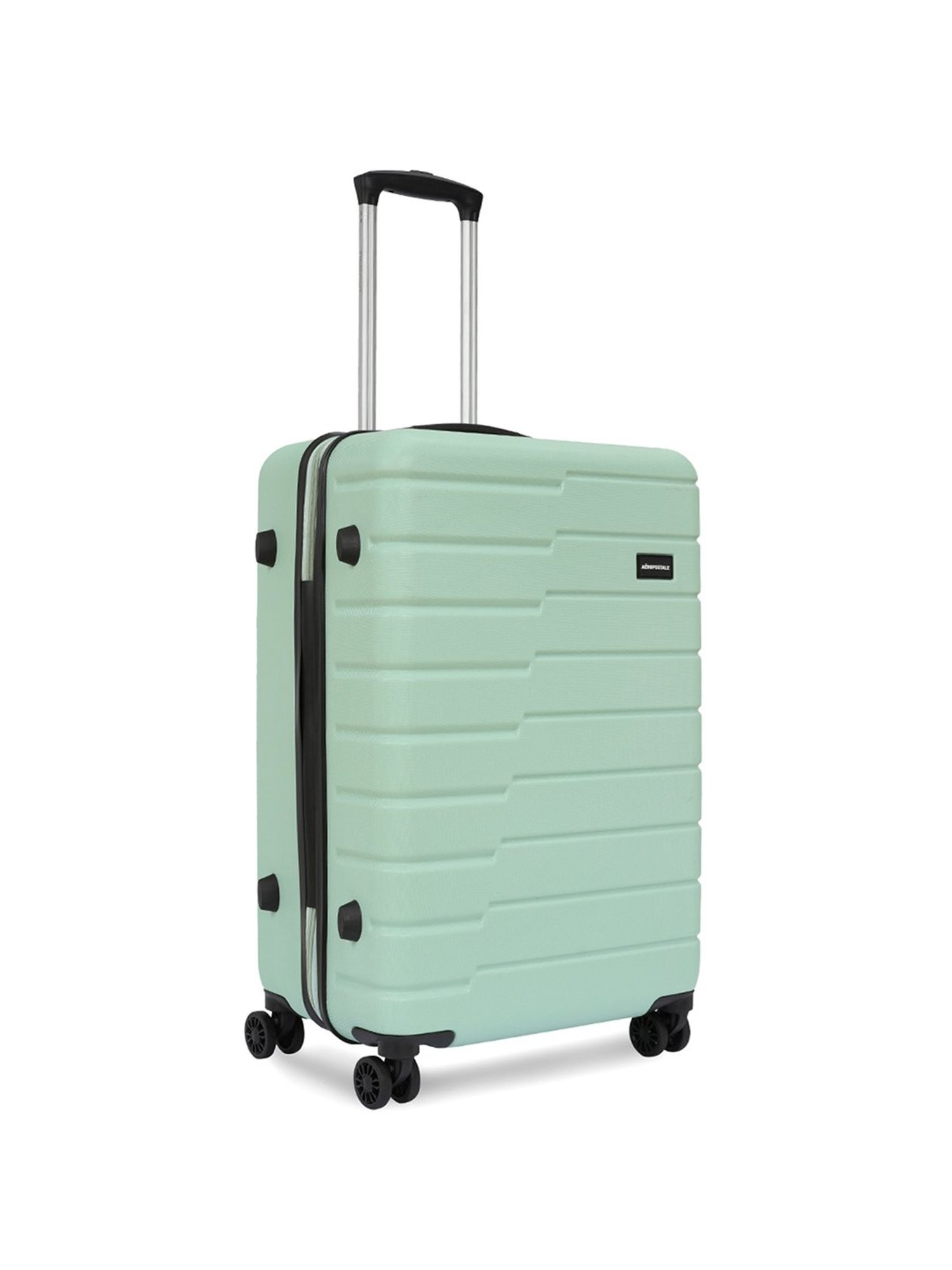 Aeropostale Stout Green Textured Hard Medium Trolley Bag - 27 cm