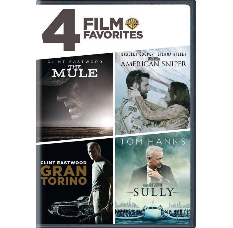 4 Film Favorites: The Mule / Gran Torino / American Sniper / Sully (DVD)(2019)