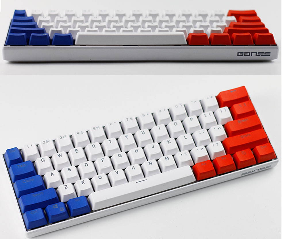 CUUWE 61 PBT Keycaps for 60 Percent Keyboard, Backlit Keycap Set for Mechanical Gaming Keyboard OEM Profile Keycaps with Key Puller for Cherry MX Switches GH60/RK61/GK61/Annie pro 2