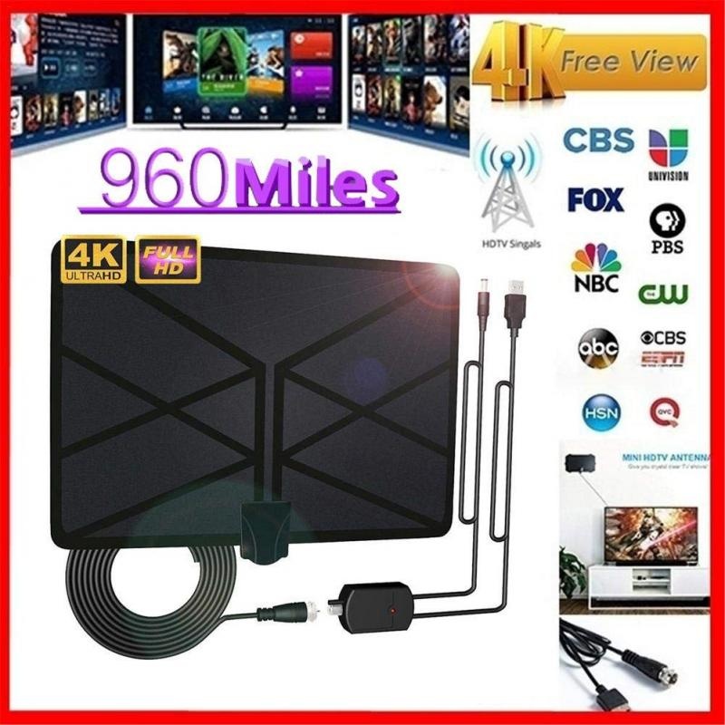 Digital Indoor HDTV 1080P Antena Satelite Indoor Antenna 960 Mile Range Antenna TV Digital 4K HD Skywire Antena For Digital Tv
