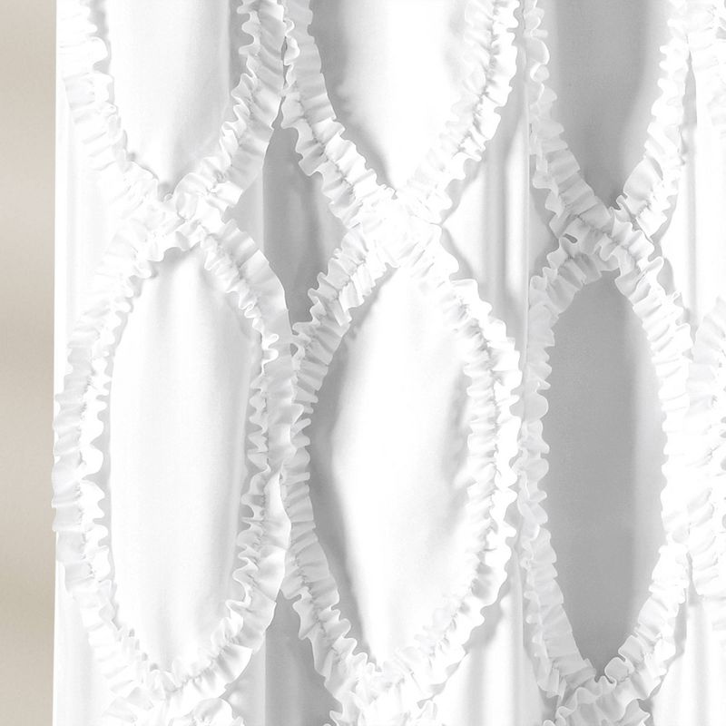 Avon Shower Curtain Single White - Lush Décor