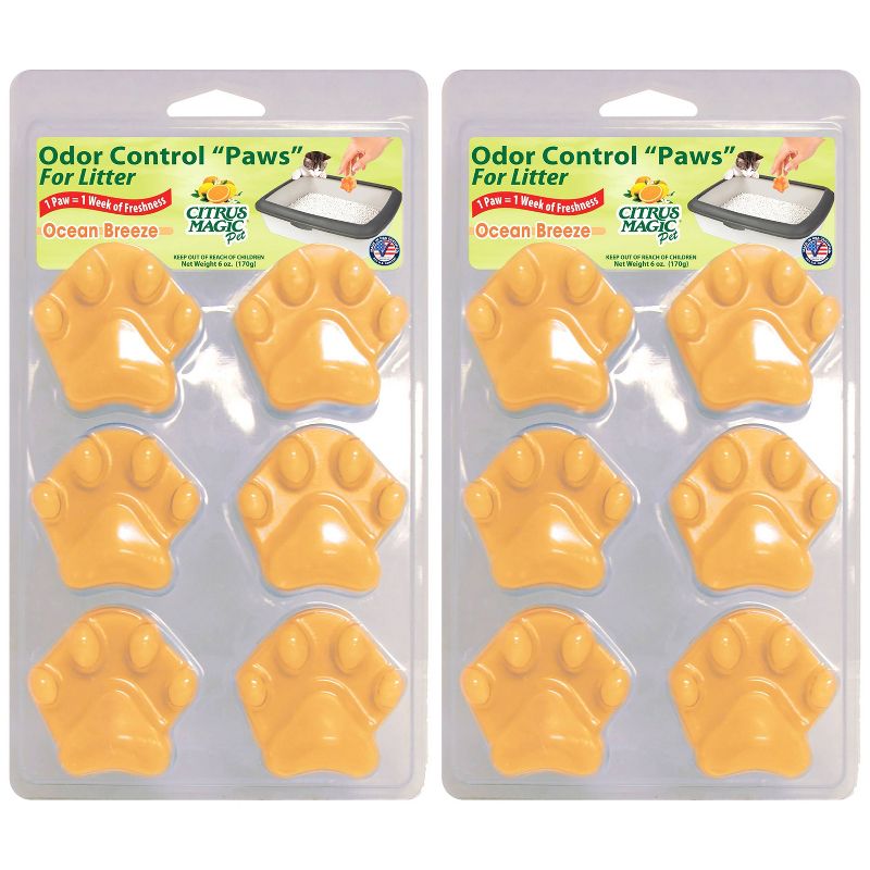 Citrus Magic Litter Paws in Ocean Breeze Cat Litter - 2ct