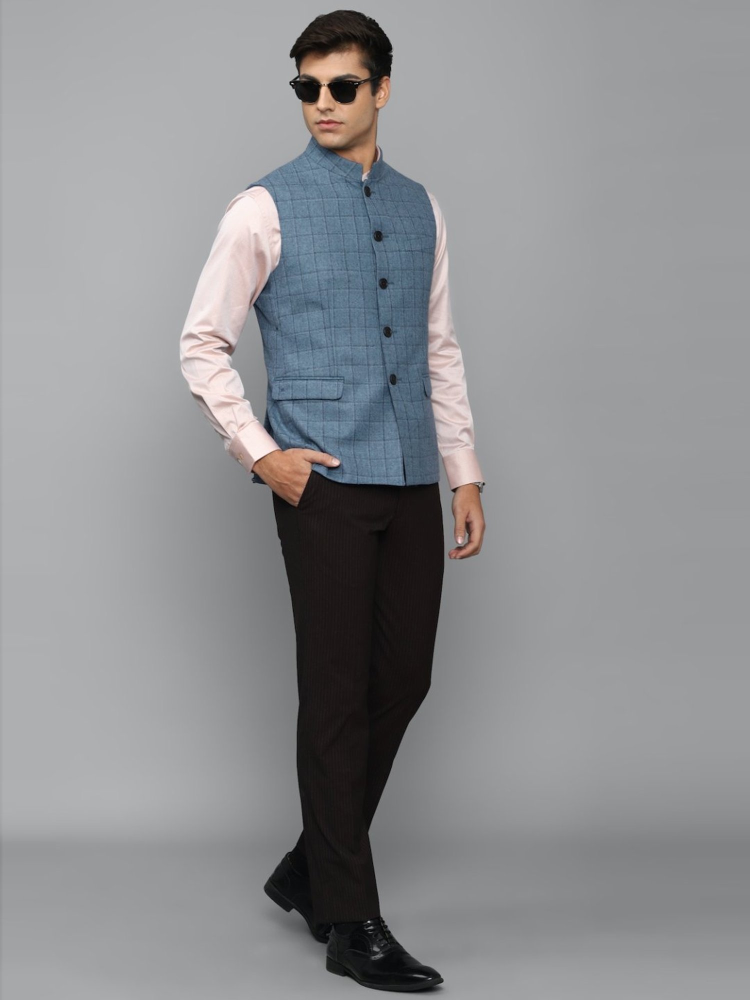 Fabindia Multicolor Regular Fit Printed Cotton Nehru Jacket
