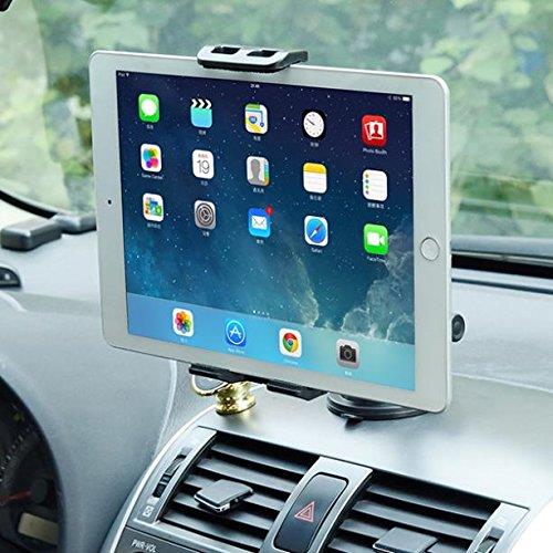 Rotating Car Mount Windshield Dashboard Tablet Phone Holder Swivel Cradle Dock Suction Black for Verizon Samsung Galaxy J3 Mission Eclipse - Verizon Samsung Galaxy J3 V