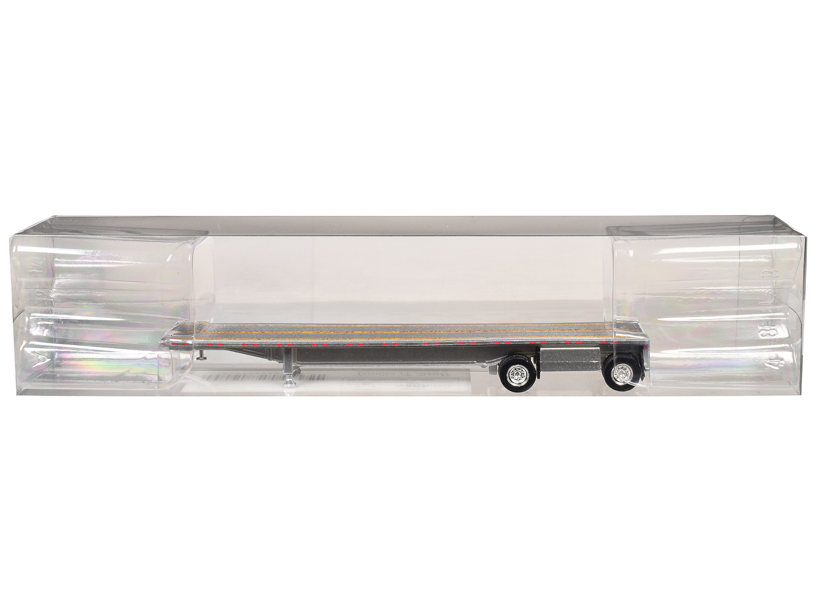 48ft Spread-Axle Flatbed Trailer Silver Top 1/87 (HO) Plastic Model by Promotex