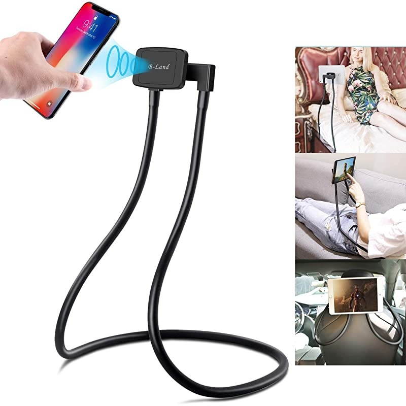 Magnetic Phone Holder Gooseneck Bed Cell Phone Holders Universal Mobile Phone Stand Flexible Tablet Stand Holder Neck Phone Holder Compatible of Phones Tablets