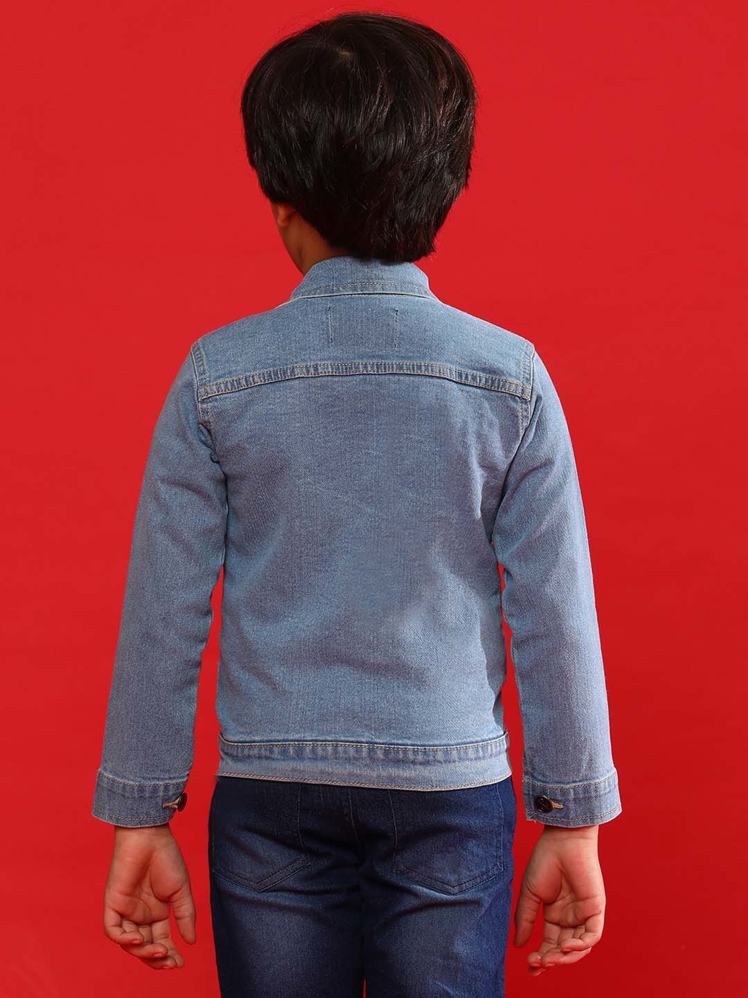 Tales & Stories Kids Blue Regular Fit Full Sleeves Jacket