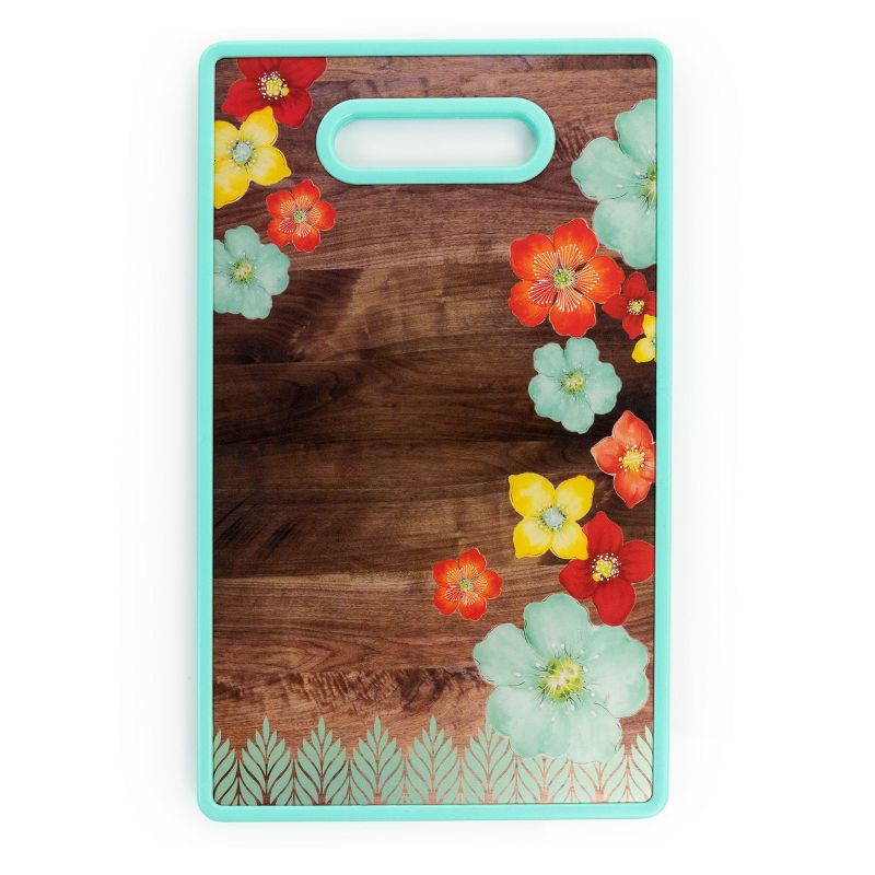 Gibson Home Jordana 7 Piece Cutlery Knife and Cutting Board Set in Multi-Color Floral