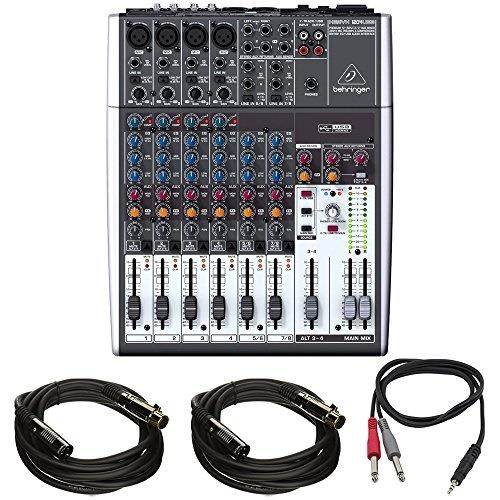 Behringer 12-Input 2-Bus Mixer, XENYX/EQ 1204USB w/ Pro DJ Bundle