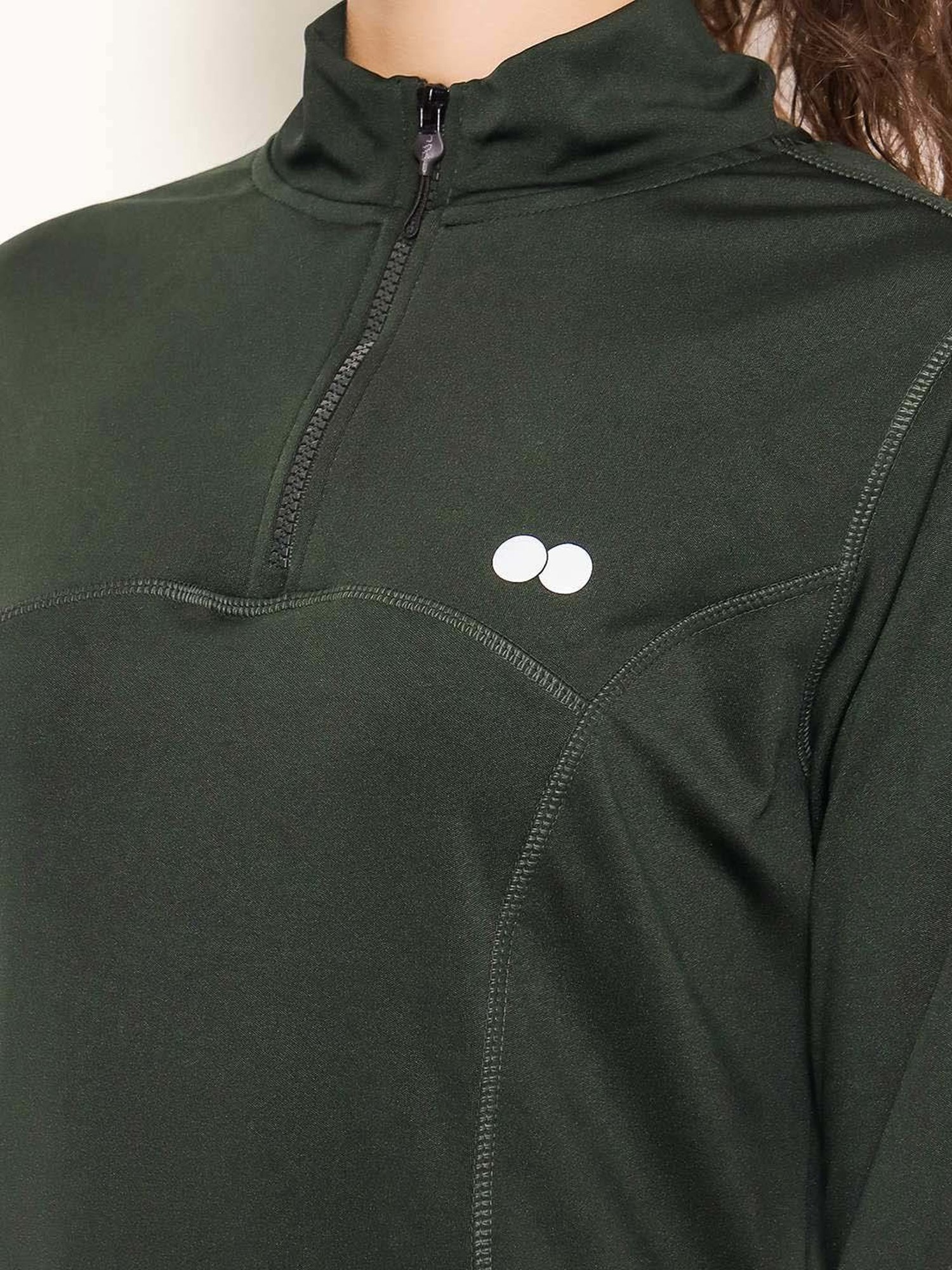 Clovia Green Regular Fit Sports T-Shirt