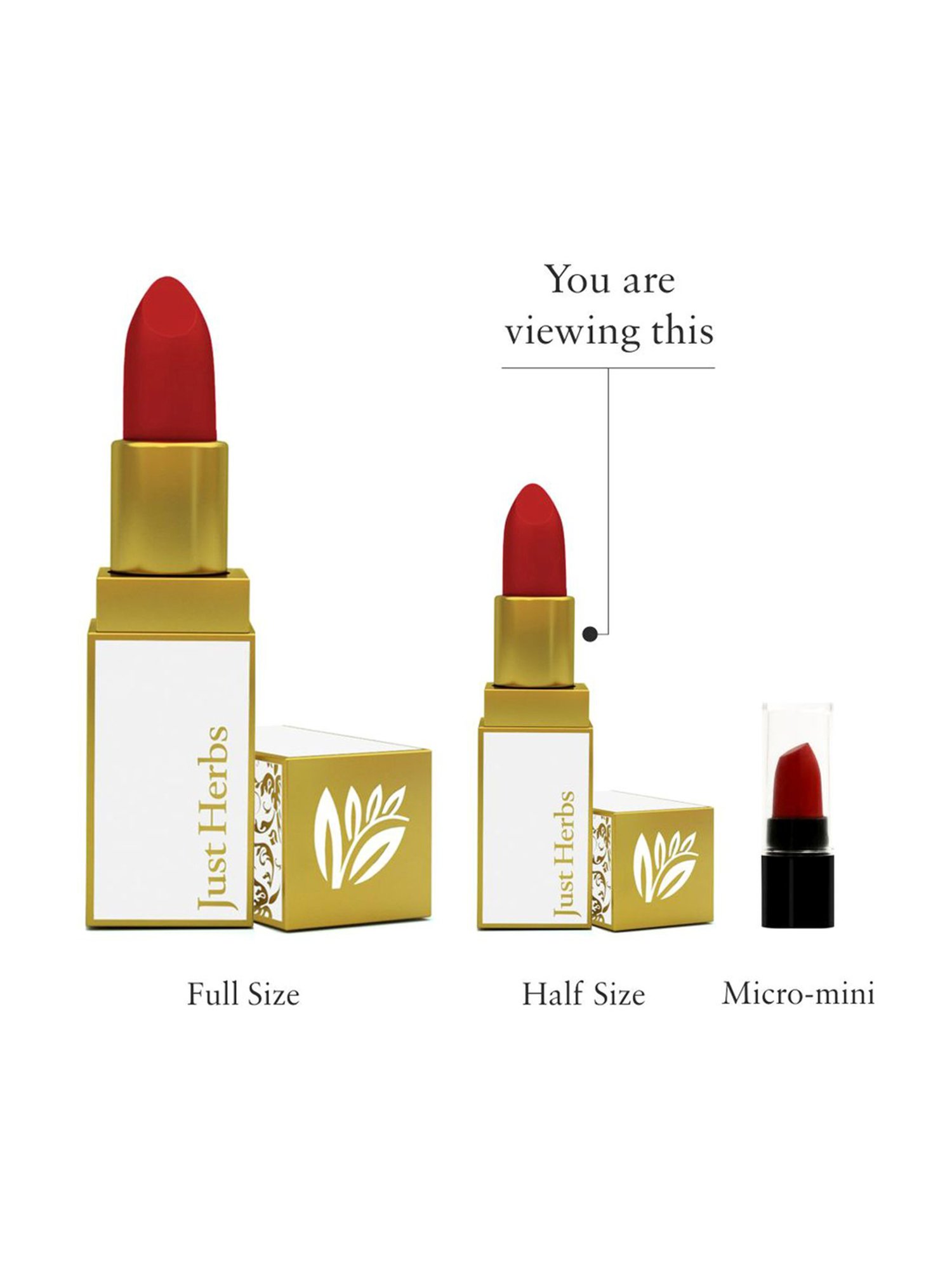 JUST HERBS Ayurvedic Half Size Lipstick 09 Peachy Coral - 1.8 gm