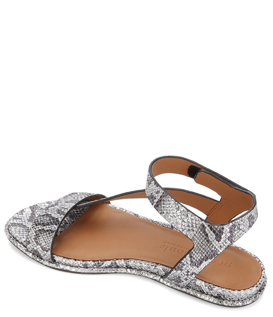 Gentle Souls Lark Snake Print Leather Sandals