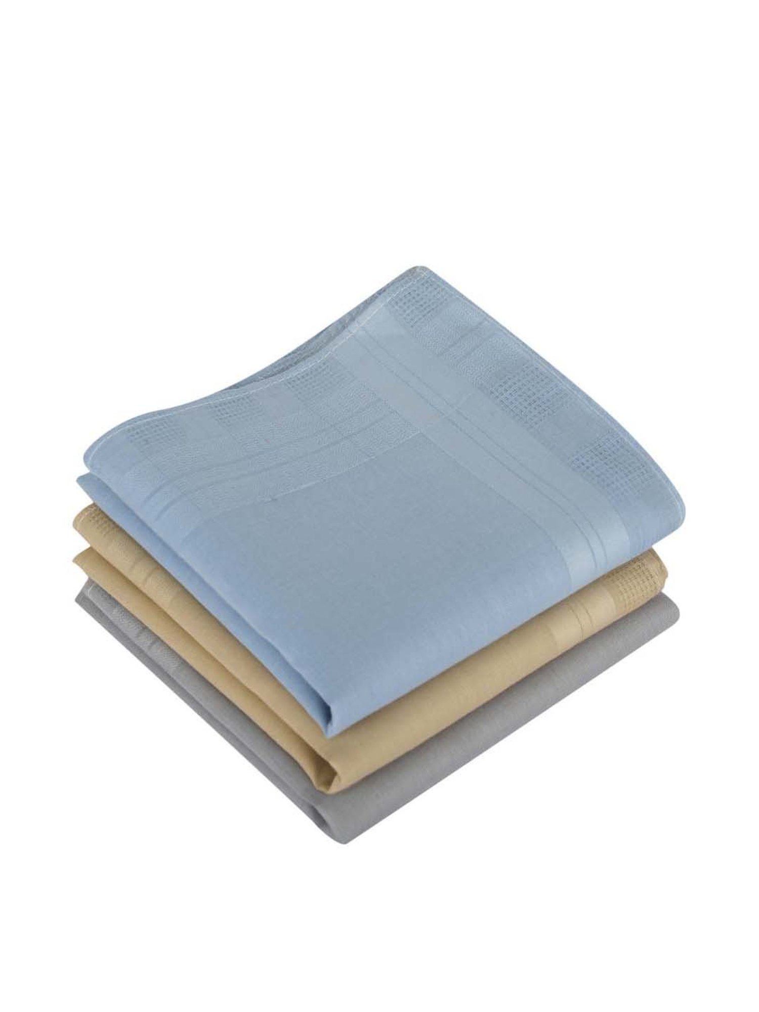 Dollar Multicolor Solid Handkerchiefs for Men - Pack of 6