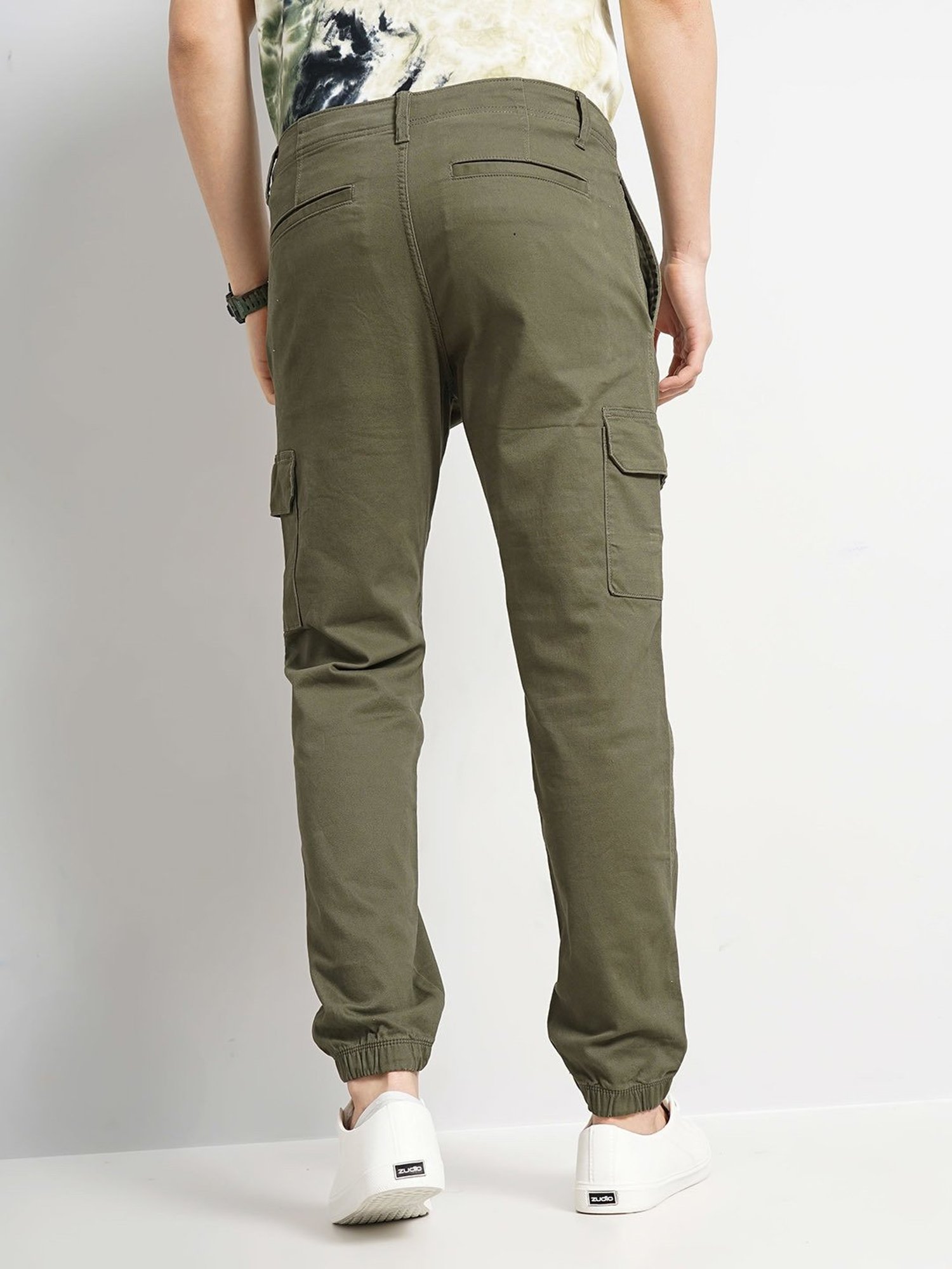 celio* Green Loose Fit Cargo Joggers