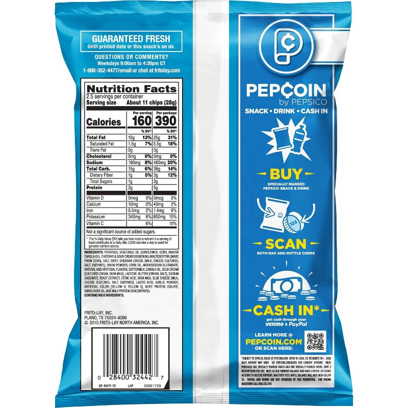 Ruffles Cheddar & Sour Cream Potato Chips - 2.5oz