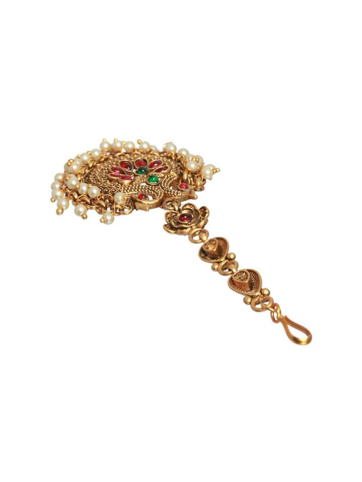 OOMPH White Pearls Wedding Hair Band