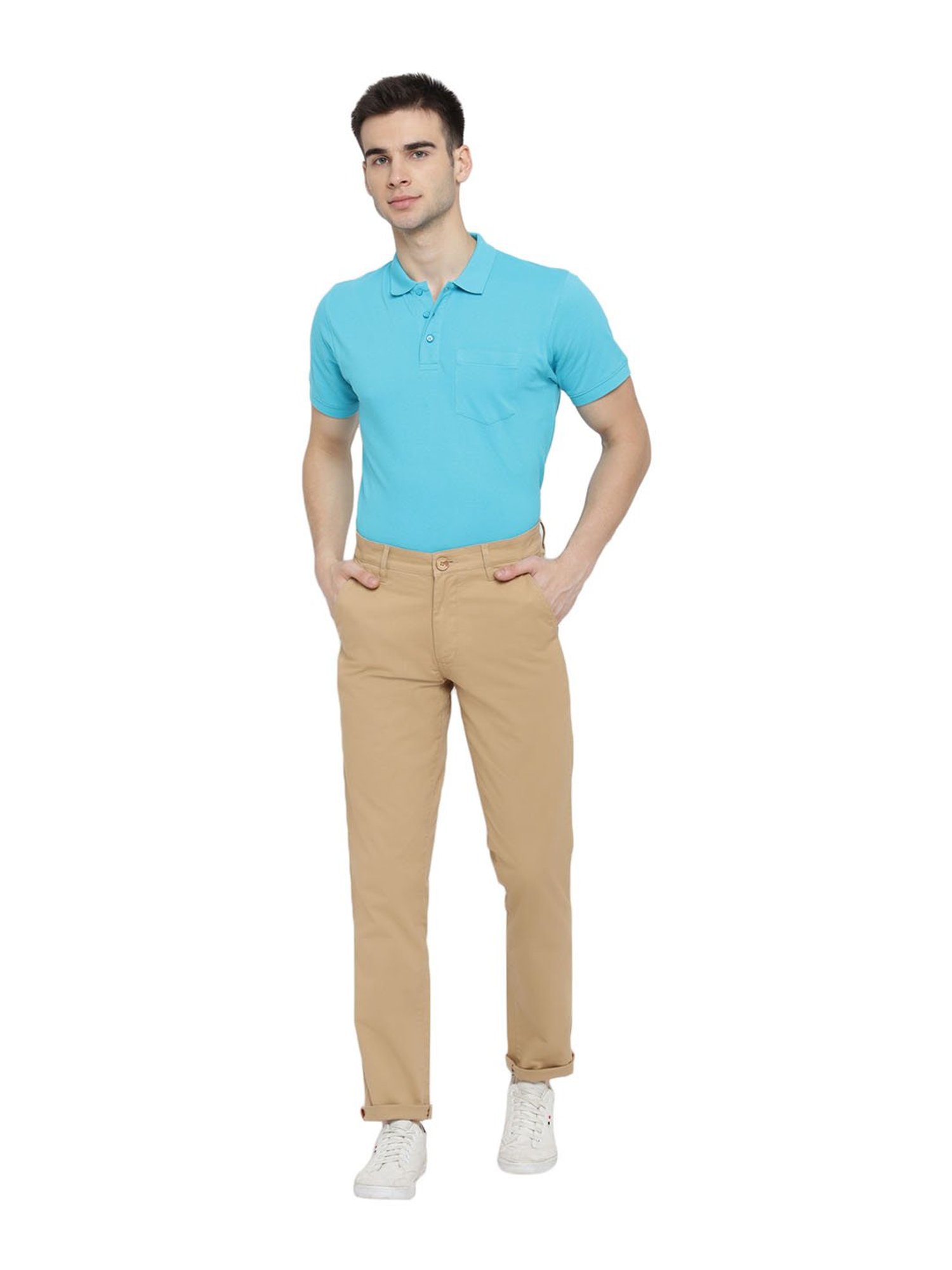 Red Chief Khaki Regular Fit Trousers