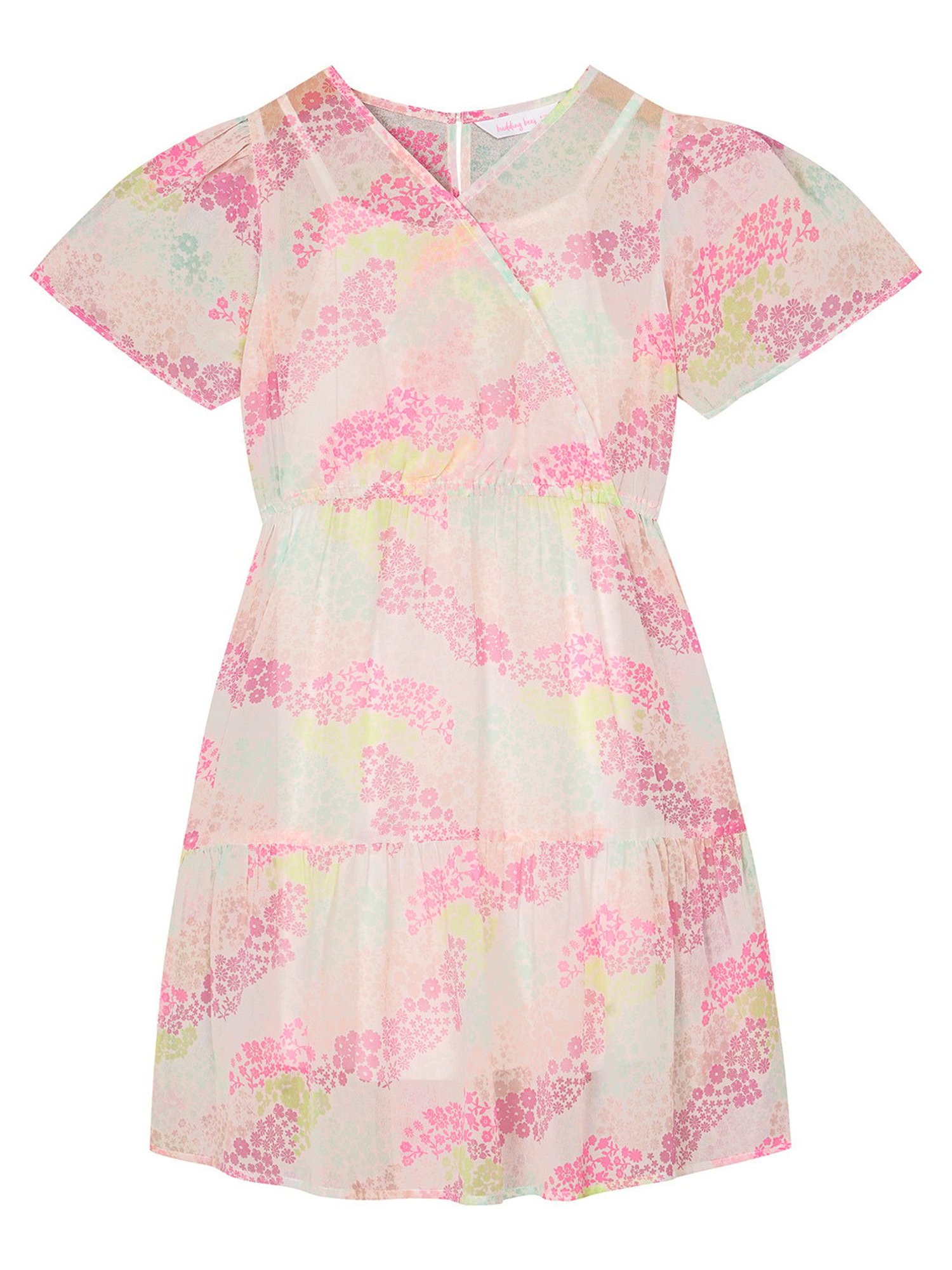 Budding Bees Kids Multicolor Floral Print Dress