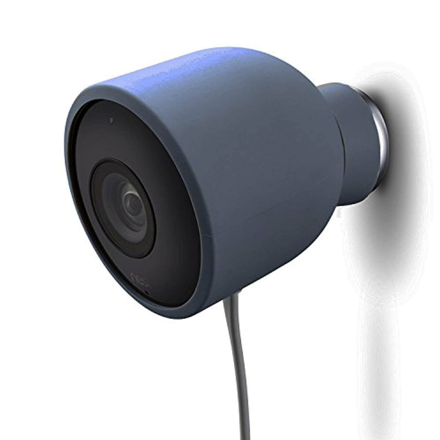 colorful silicone skins for nest cam outdoor security camera  protect and camouflage your nest cam outdoor with these uv light and weather resistant silicone skins 1 pack, blue