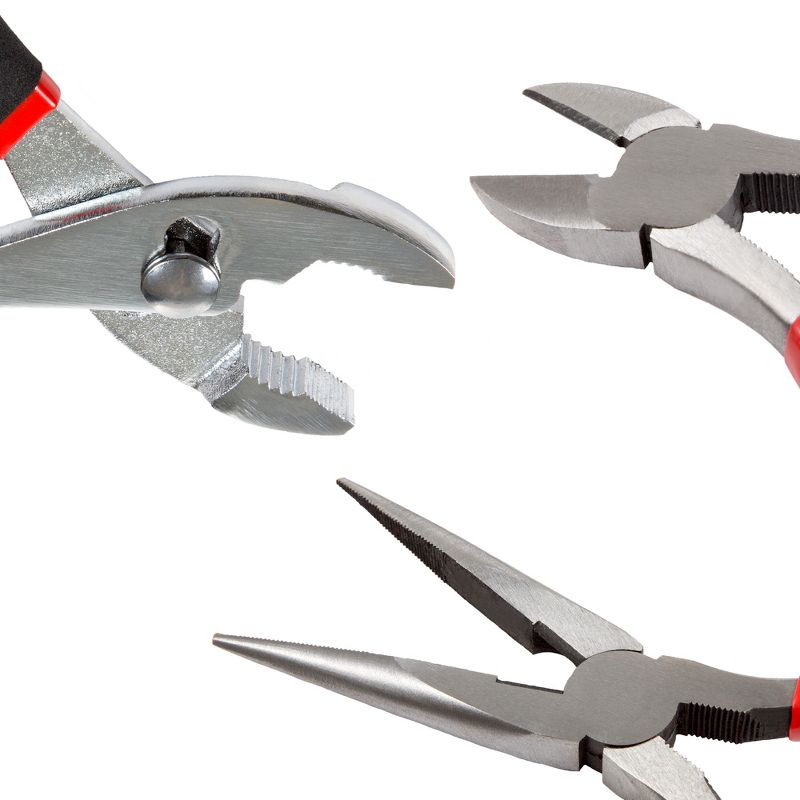 Stalwart 6pc Pliers Set with Carrying Case Clear