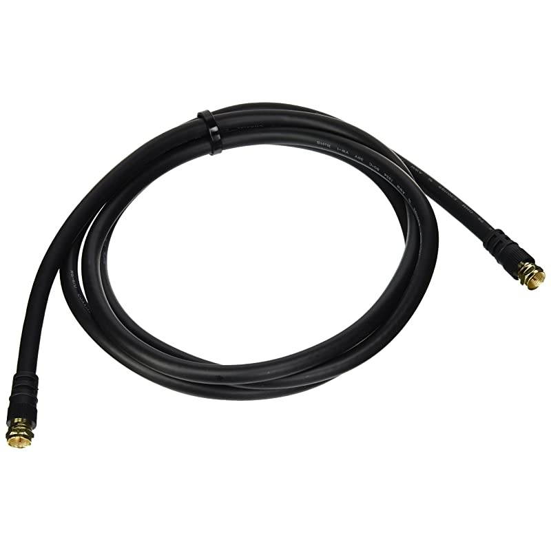 29132 Value Series FType RG6 Coaxial Video Cable Black 6 Feet 182 Meters
