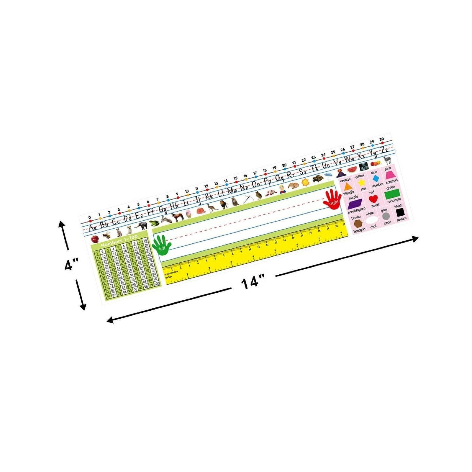 Traditional Manuscript Nameplates Self Adhesive Primary Students Desk Plates ...