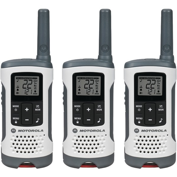 MOTOROLA T260TP Two Way Radio,White/Red,PK3