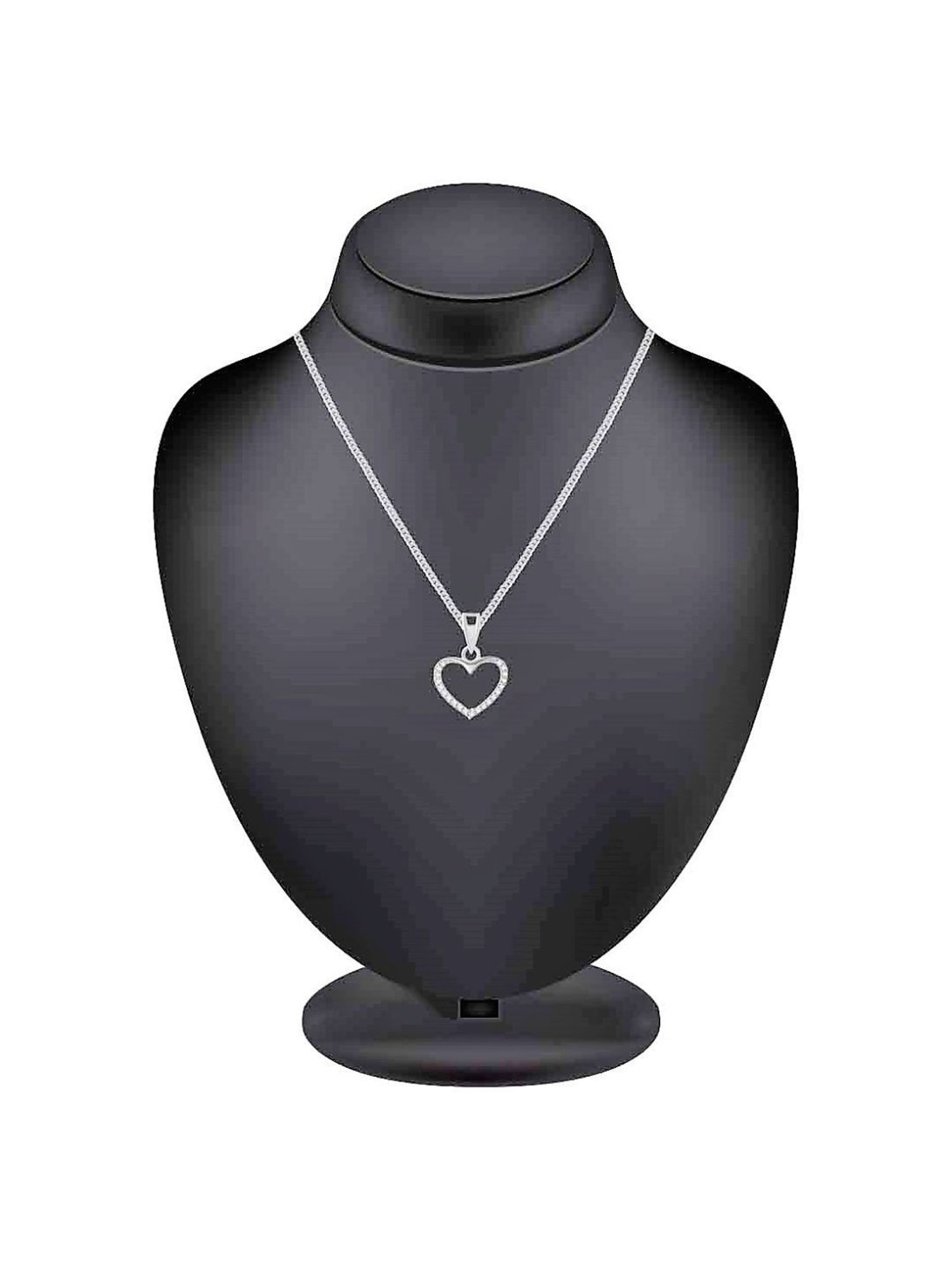 Rihi by P.C. Chandra Jewellers 925 Silver Heart Jewel Set for Women & Girls