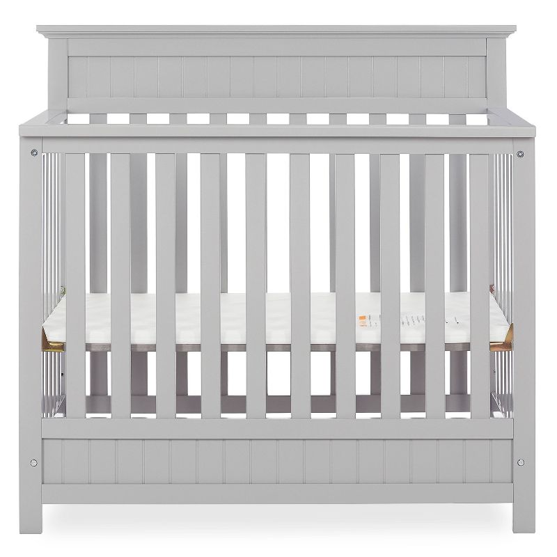 Dream On Me Aspen 4-in-1 Convertible Mini Crib - Gray