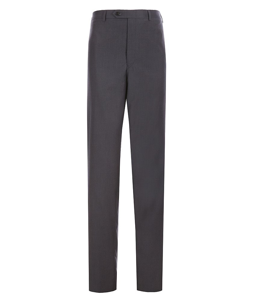 Hart Schaffner Marx Plaid Flat-Front Trouser Pants