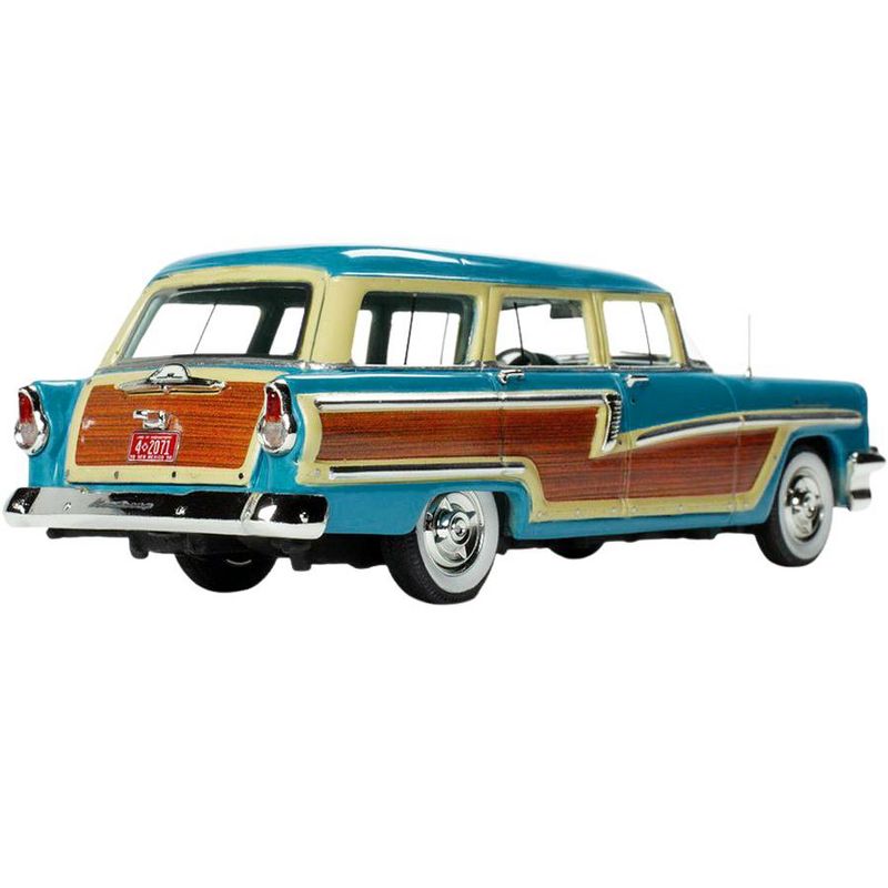 1956 Mercury Monterey Station Wagon Lauderdale Blue with Wood Paneling Ltd Ed 220 pcs 1/43 Model Car by Goldvarg Collection
