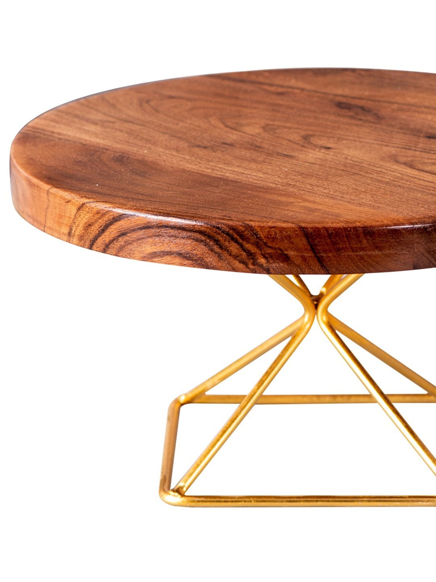 India Circus Color Bordered Blue Bone China Cake Stand