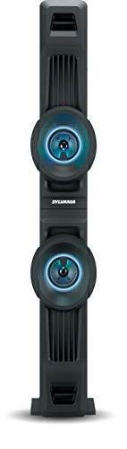 sylvania bluetooth led light-up fm radio tower speaker sp800