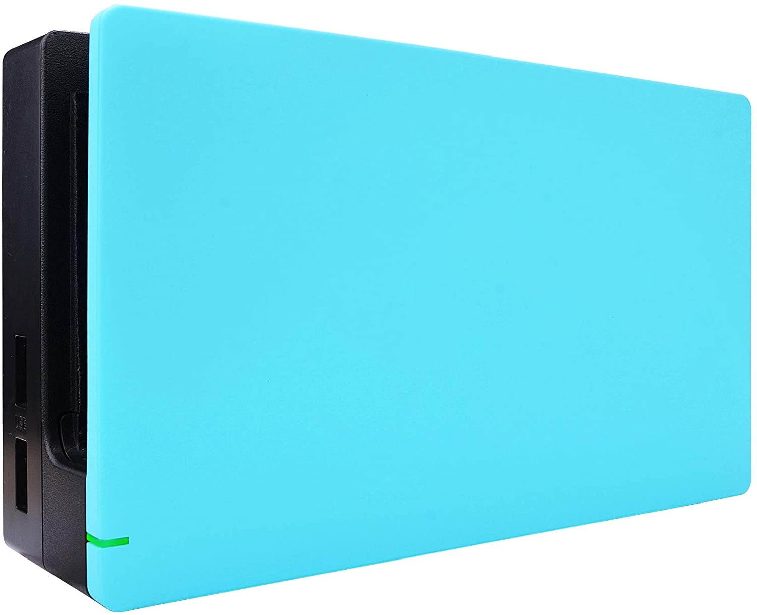 eXtremeRate Heaven Blue Custom Faceplate for Nintendo Switch Charging Dock, Soft Touch Grip DIY Replacement Housing Shell for Nintendo Switch Dock - Dock NOT Included