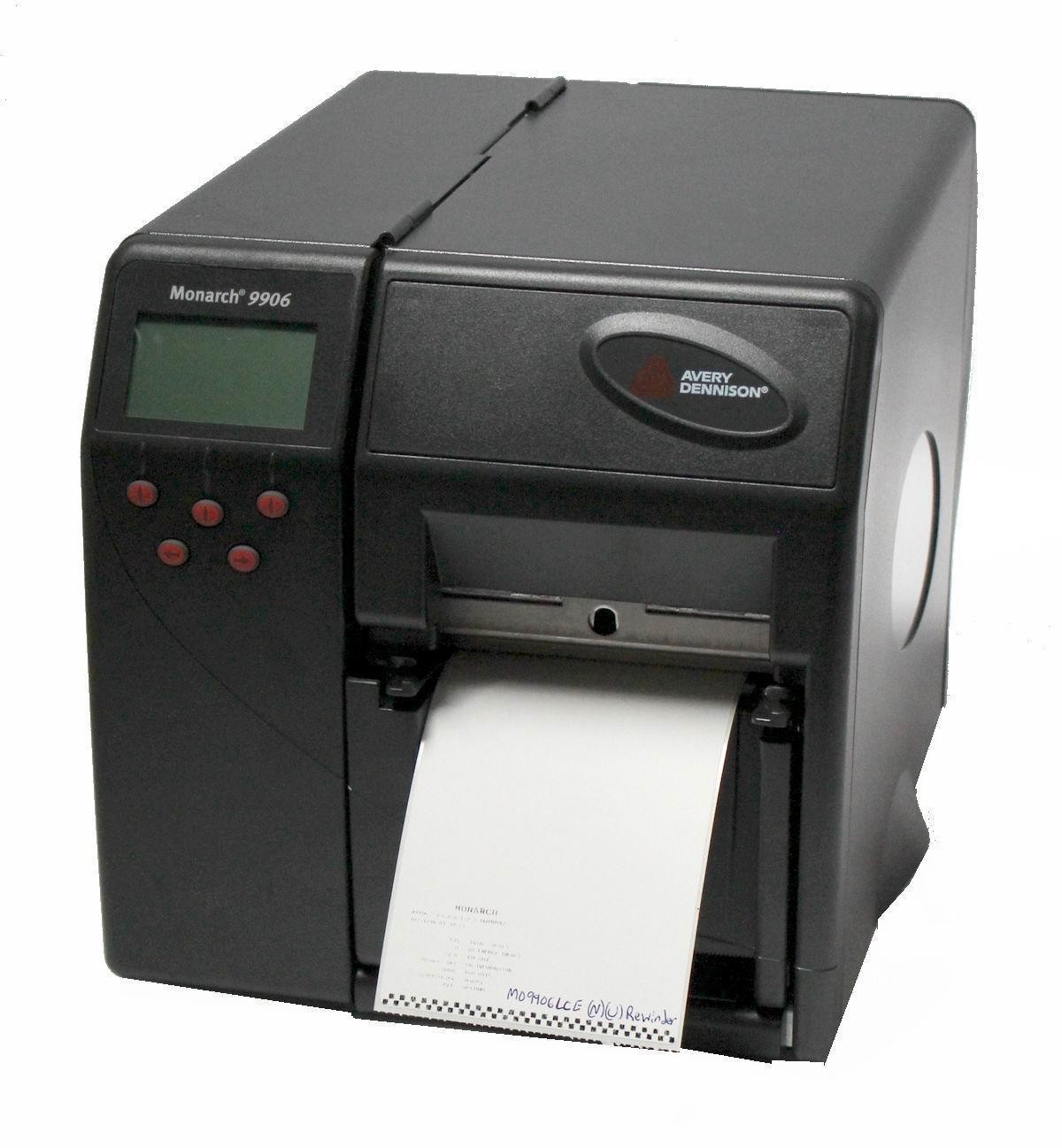 Monarch 9906 M09906LCP Thermal Barcode Label Printer Serial USB Parallel Rewinder