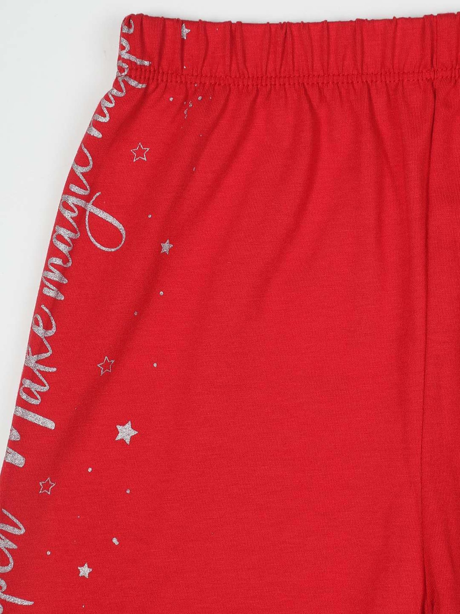 NINS MODA Kids Red Printed Leggings
